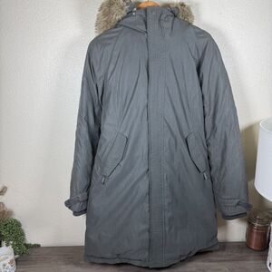 Aritzia TNA Women's XL Gray Premium Goose Down Full Zip Hooded Summit Parka
